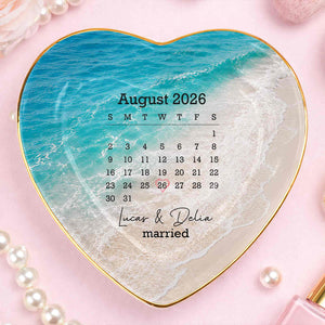 Personalized "Married" Jewelry Dish โ Gift For Couples