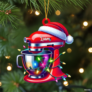 Personalize Custom Name Baker Christmas Ornament, Santa Christmas Gift
