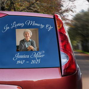 In Loving Memory - Memorial Personalized Photo Decal