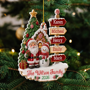 "Family Christmas" โ Personalized Acrylic Ornament | Holiday Keepsake For Families