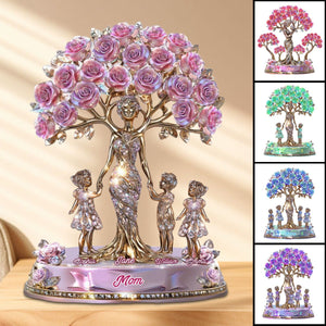 The Love Between Mother And Her Kids - Personalized Custom Shaped Acrylic Plaque