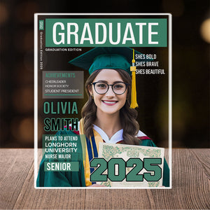 Personalized Graduate Magazine Cover Plaque – The Ultimate Custom Graduation Gift