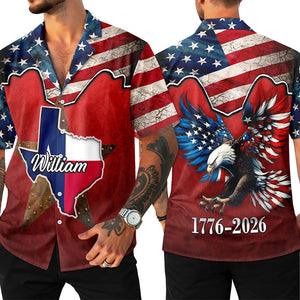 Personalized Hawaii State Flag Shirt – US 250th Anniversary 1776-2026