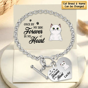Personalized Engraved Heart Bracelet I'm Always With You - Memorial Gift For Cat/Pet Lovers