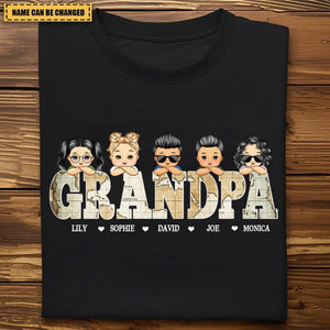 Vintage Map Papa Title - Birthday, Loving Gift For Dad, Father, Papa, Grandpa, Grandfather - Personalized T Shirt