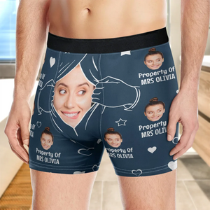 Declare Him Yours! Funny Photo Boxer Briefs - Personalized Custom Gift for Him
