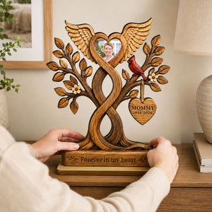 "Forever In Our Hearts" β Personalized Wooden Plaque | Heartfelt Sympathy Gift For Loved Ones