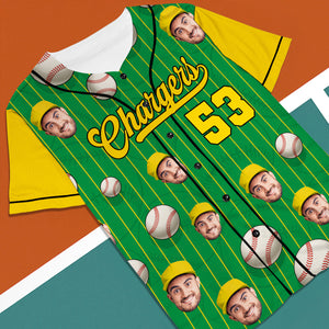 Custom Photo Baseball Jersey β Personalized Sport Lovers Shirt With Team Name