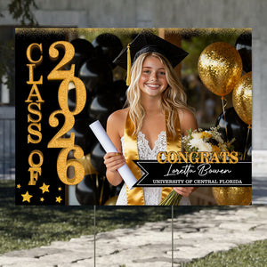 Class of 2026 Lawn Sign β Personalized Graduation Yard Decoration
