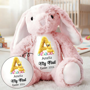 Easter Chick Alphabet - Baby's First Easter Personalized Stuffed Bunny
