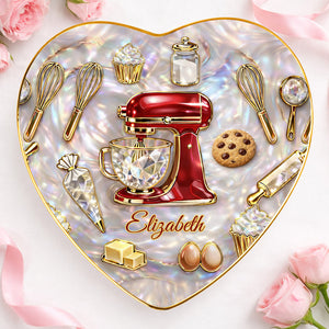 Gift For Bakers & Cookie Lovers β Personalized "Baking With Love" Jewelry Dish