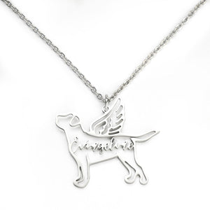 Engraved Name Personalized Dog Breed Charm Pet Memorial Necklace