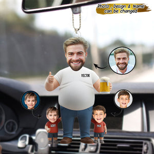 It's Not Dad Bod It's Father Figure - Personalized Father Custom Acrylic Ornament