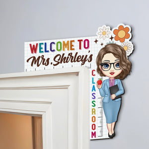 Welcome To My Class Back To School - Personalized Door Corner Wood Sign Teacher Gift