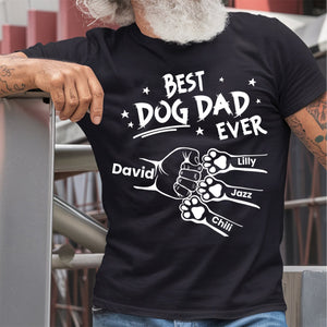 Best Dog Dad Ever Hand Punch - Personalized Father T-shirt