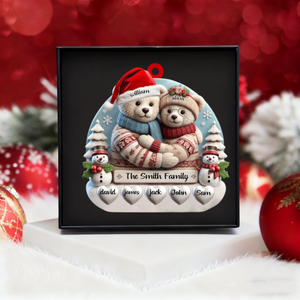 Personalized Name Family Bear Christmas Ornament Family Christmas Gift