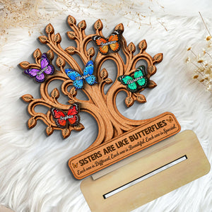Personalized "Besties Are Like Butterflies" Wooden Plaque โ Gift For Sisters & Best Friends