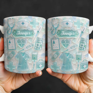 "Dedicated Nurse" Sea Glass β Personalized Mug | Gift For Nurse Lovers