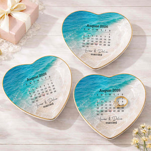 Personalized "Married" Jewelry Dish โ Gift For Couples