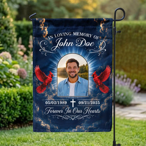Personalized "Heaven Gained An Angel" Garden Flag β Memorial Gift For Loss Of Loved One