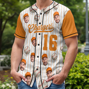 Custom Photo Baseball Jersey β Personalized Sport Lovers Shirt With Team Name