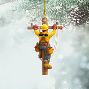 Personalized Linemen Acrylic Ornament, Electrical Workers Keepsake