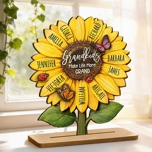 Grandkids Make Life More Grand - Personalized Wooden Plaque