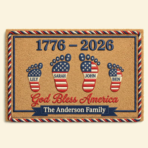 Personalized Family Doormat – America 250th Anniversary Edition Gifts For Family