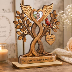 "Forever In Our Hearts" β Personalized Wooden Plaque | Heartfelt Sympathy Gift For Loved Ones