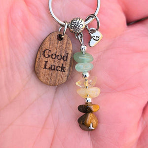 Good Luck Crystal Keyring For Luck Personalized Initial Crystal Keepsake Gift