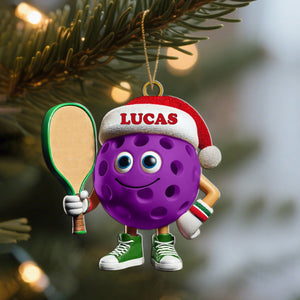 Custom Name Pickleball Ornament, Pickleball Lover Christmas Gift