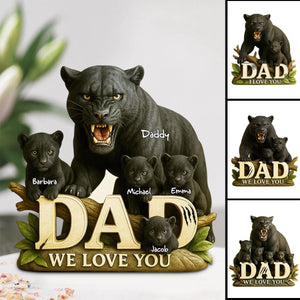 Panther Dad Acrylic Plaque - Personalized Gift For Dad Father’s Day