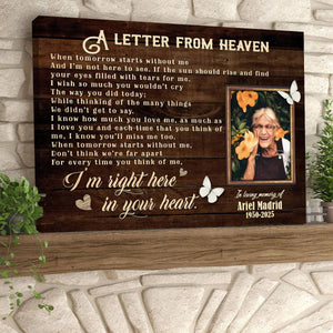 Personalized Canvas Prints, Custom Photo And Name, Memorial Gift, Sympathy Gifts, Remembrance Gifts, Remembrance Gifts
