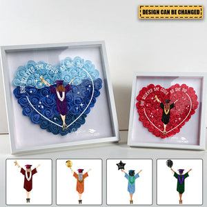 Class Of 2025 Graduation Gift So She Did - Personalized Flower Shadow Box