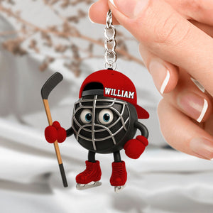 Personalized Hockey Acrylic Keychain Gift For Hockey Lovers