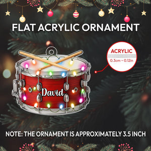 Personalized Drum Acrylic Ornament Musical Instrument Christmas Ornament