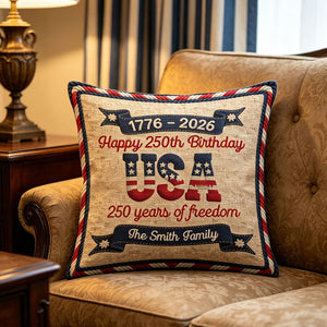 USA 250th Birthday - Personalized Pillow Cover