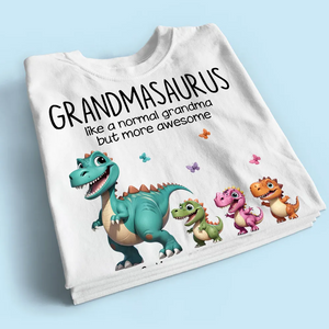 Grandmasaurus And Kids Dinosaurs Personalized T Shirt Gift for Grandma Mother