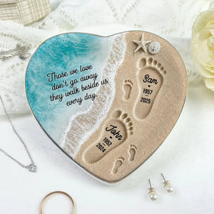 "Where Love Never Ends" β Personalized Jewelry Dish | Memorial Ocean Remembrance Gift For Loss Of Loved One