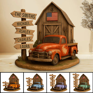 Farm Barn Family Acrylic Plaque - Personalized Gifts For Family