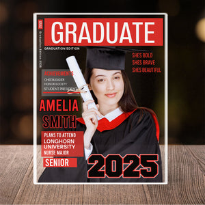 Personalized Graduate Magazine Cover Plaque – The Ultimate Custom Graduation Gift