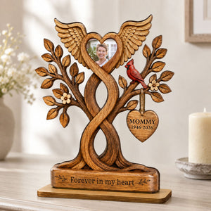 "Forever In Our Hearts" β Personalized Wooden Plaque | Heartfelt Sympathy Gift For Loved Ones