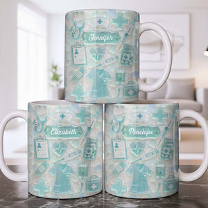 "Dedicated Nurse" Sea Glass β Personalized Mug | Gift For Nurse Lovers