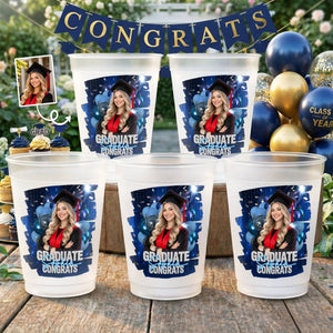Graduation Gift For Him & Her – Personalized Custom Photo Cups "A Toast To The Next Chapter"