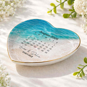 Personalized "Married" Jewelry Dish โ Gift For Couples