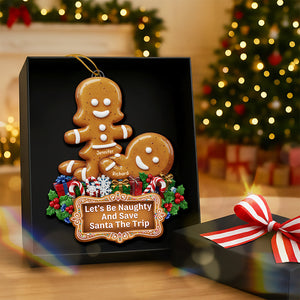 Personalized "Naughty Gingerbread Couple" Christmas Ornament β Gift For Couples