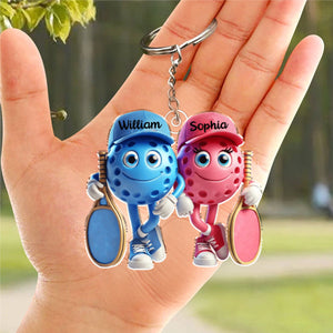 Sporty Couple Keychain- Personalized Keychain