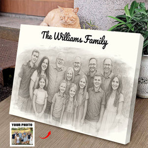 Celebrate Family Love With A Custom Photo Portrait - Personalized Canvas Poster