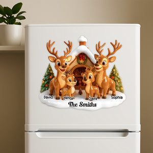 Christmas Reindeer Family - Personalized Decal