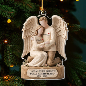 "I Have an Angel In Heaven" β Personalized Acrylic Ornament | Memorial Keepsake Gift